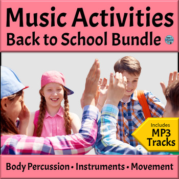 Preview of Back to School Music Activities BUNDLE - Songs Instruments Movement Posters