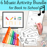 Back to School Music Activities MINI BUNDLE - First Week o