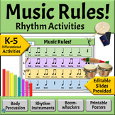 Back to School Music Activities | Orff Rhythm Patterns - C
