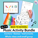 Back to School Music Activities for First Day of Music Class