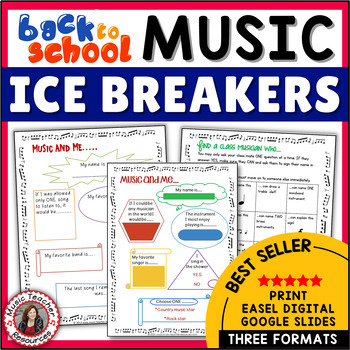 Preview of Back to School Music Activities - Ice Breakers for Middle School Music