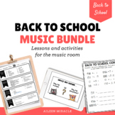 Back to School Music Lessons and Activities Bundle