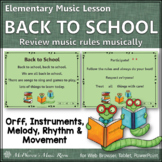 Back to School Music Rules Elementary Music Lesson & Orff 