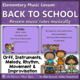 Back to School Music Rules Elementary Music Lesson & Orff 