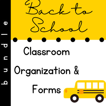 Preview of Back to School Must Have Classroom Forms for Pre-K Bundle