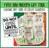 First Day Mystery Gift Tags | Back to School Gift (Editable)