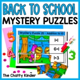 Back to School Mystery Picture Puzzles - Kindergarten Math