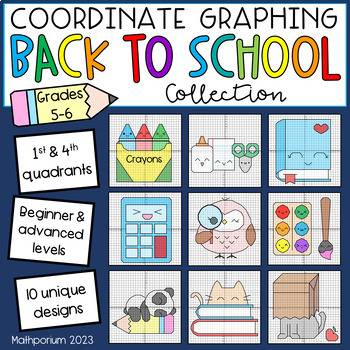 Preview of Back to School Mystery Pictures Coordinate Graphing