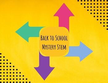 Preview of Back to School Mystery STEM