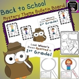 Back to School Owl Mystery Theme Bulletin Board for 1st Grade