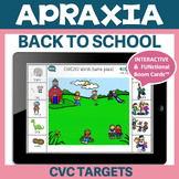 Back to School NO PREP CVC for Apraxia & Final Consonant Deletion