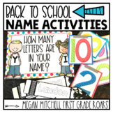 Name Activities Beginning of the Year Back to School