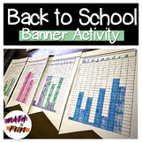 Back to School Name Banners | First Day of School Bar Grap