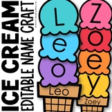 Summer Name Craft Activity and Bulletin Board | Ice Cream 