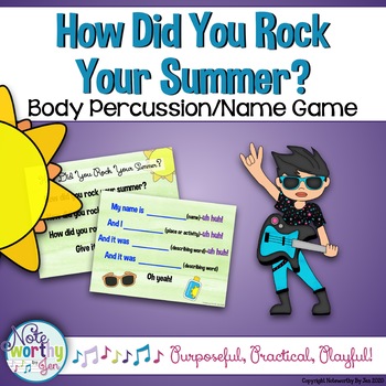 Preview of Back-to-School Name Game - How Did You Rock Your Summer?