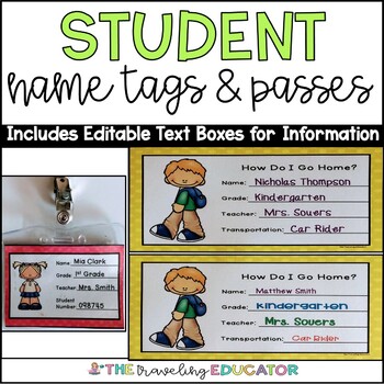 Back To School Name s And Passes By The Traveling Educator Tpt