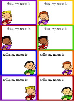 Back to School Name Tags (Editable) by Miss Faleena | TpT