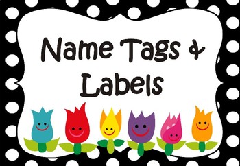 Flower Name Tags Labels Templates Editable By My Adorable Class