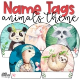 Back to School Name Tags or Labels Animal Theme