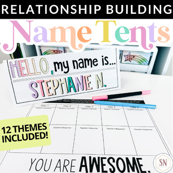 Preview of Back to School Name Tents | Relationship Building Activity | Back to School Idea