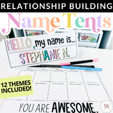 Back to School Name Tents | Relationship Building Activity