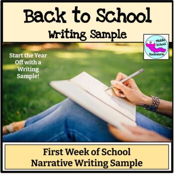 Preview of Back to School Narrative Writing Assessment