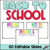 Editable Back to School Night PowerPoint Slides 2nd 3rd 4th Grade