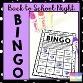 Back to School Night BINGO Activity (Print&Go and Editable