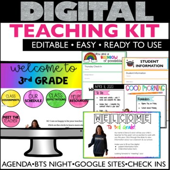 Preview of Back to School Night Slides Open House Parent Forms Google Sites Template