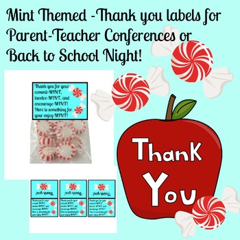 Preview of Back to School Night/Conferences - CommitMINT Gift for Parents and Families!