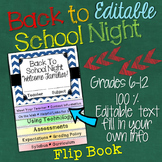 Meet the Teacher Open House Editable Flip Book for Middle 