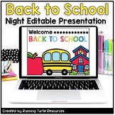 Back to School Night Editable Open House Slideshow