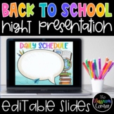 Back to School Night Presentation Slides for Google and Po