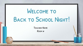 Preview of Back to School Night Editable Slideshow