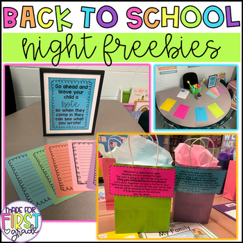 Preview of Back to School Night Freebies! Open House, Meet the Teacher
