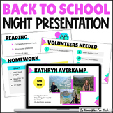 Back to School Night Google Slides Template | Meet the Tea