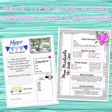 Back to School Night Letter and Class Info - Farmhouse Style