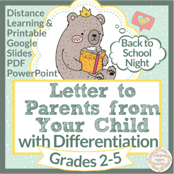 Preview of Back to School Night, Letter to Parent from Child, Meet the Teacher