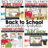 Back to School Night Meet the Teacher Letters Editable Goo