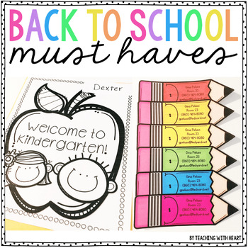 Preview of Back to School Night Meet the Teacher Must Haves