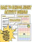 Back to School Night/Meet the Teacher/Open House Activity Bundle