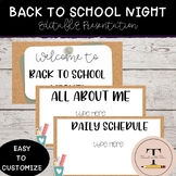 Back to School Night/ Meet the Teacher Presentation- EDITABLE