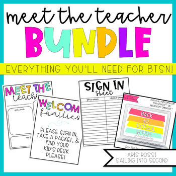 Preview of Back to School Night | Meet the Teacher Template Editable | Open House Bundle