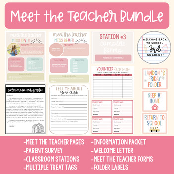 Preview of Back to School Night, Open House, Meet the Teacher Bundle