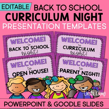 Preview of Curriculum Night Power Point Templates & Google Slides for Back to School Night