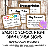 Back to School Night/Open House Station Signs