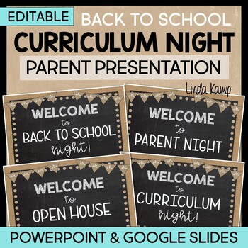 Preview of Back to School Curriculum Night PowerPoint Template and Google Slides BURLAP