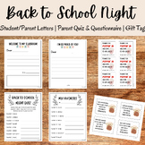 Back to School Night Parent Quiz | Student to Parent Lette