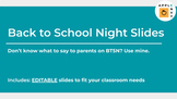 Back to School Night Parent Slides for Secondary Teachers-