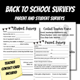 Back to School Night Parent/Student Surveys with Teacher C